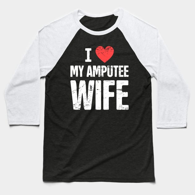 Funny Amputated Missing Leg Amputee Gift Baseball T-Shirt by MeatMan